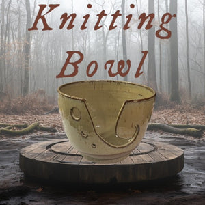 Ceramic Knitting Bowl - Tan