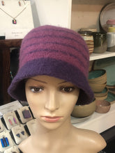 100% Wool Felted Hat - Pink and Purple