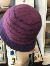 100% Wool Felted Hat - Pink and Purple