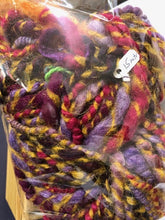 Hand Spun Art Yarn -  Pink Purple Brown