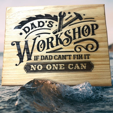 Rimu Wooden Sign - Dad's Workshop