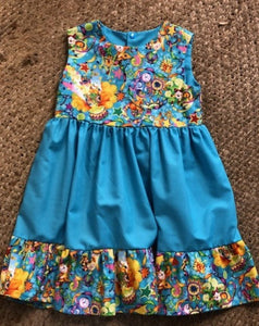 Girls Summer Dress - Cats Print - Size  4