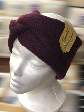 Hand Knitted Headbands- Maroon