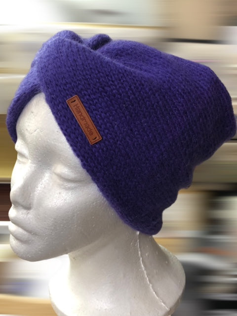 Hand Knitted Headbands- Purple