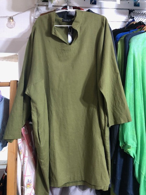 Linen Shirt - Khaki Green
