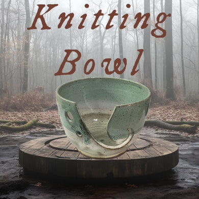 Ceramic Knitting Bowl - Blue Tones