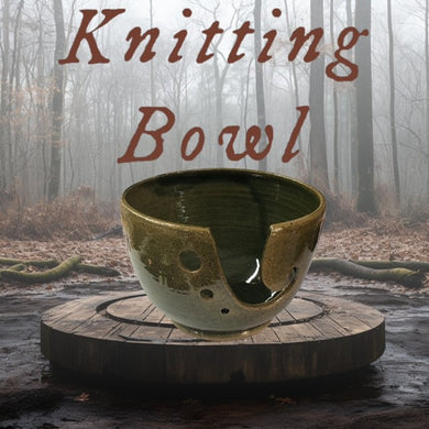 Ceramic Knitting Bowl - Green