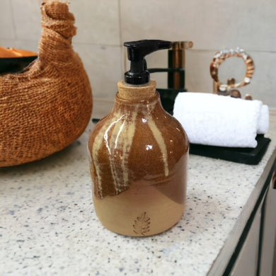 Ceramic Soap Dispenser - Earthy Brown