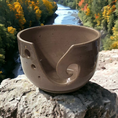 Ceramic Knitting Bowl - Beige