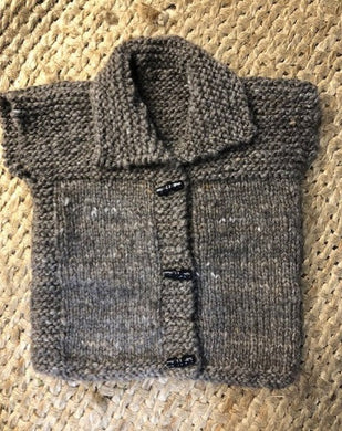 100% Wool Vest - Natural brown un dyed
