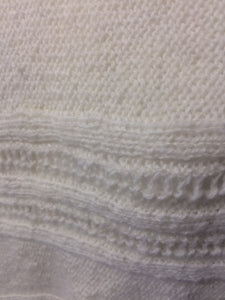 Poncho - Wool Hand knitted - Cream