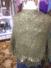 Hand Knitted Shawl - Green