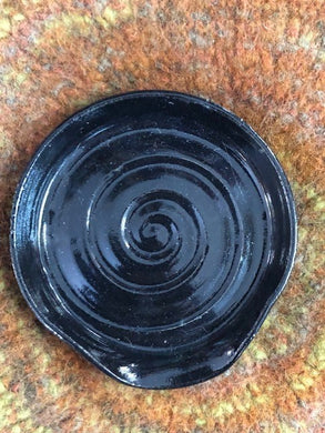Ceramic Spoon Nest - Black - Large