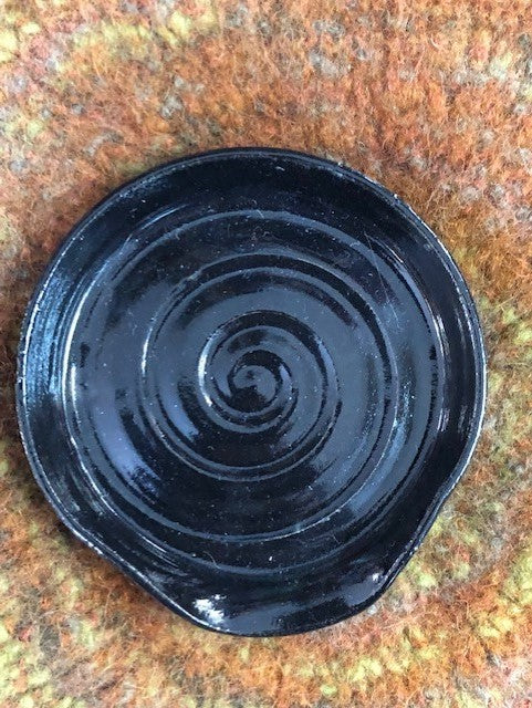 Ceramic Spoon Nest - Black - Large