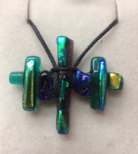 Textured Abstract dichroic  Glass Pendants