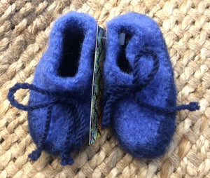 Felted Booties - 2 tone Blue
