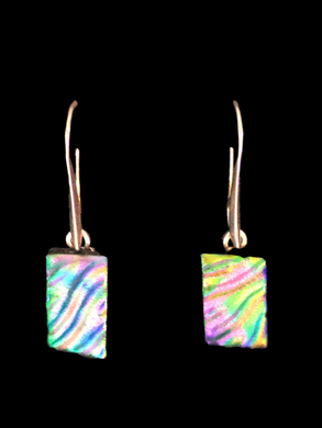 Sterling Silver Dichroic Glass - Multi Colour