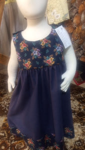 Girls Summer Dress -Navy Blue - Size  3