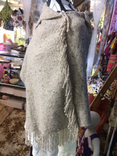 Handmade Woven Poncho - Un-dyed  natural