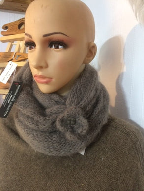 Mohair Infinity Cowel - Brown