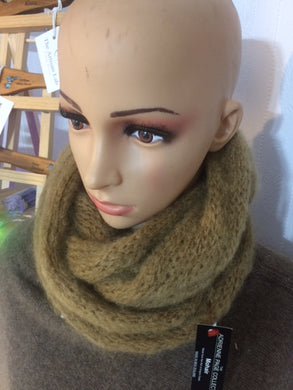 Mohair Infinity Cowel - Tan