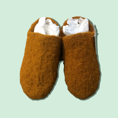 Felted Slippers - Tan