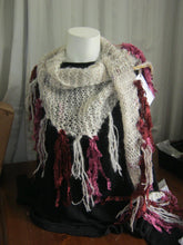 Grey Hand spun hand dyed hand knitted Shawl