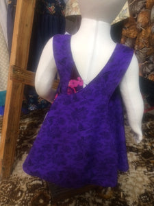 Girls Wrap Dress - Reversible- Purple