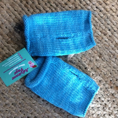 Merino Mitts - Blue