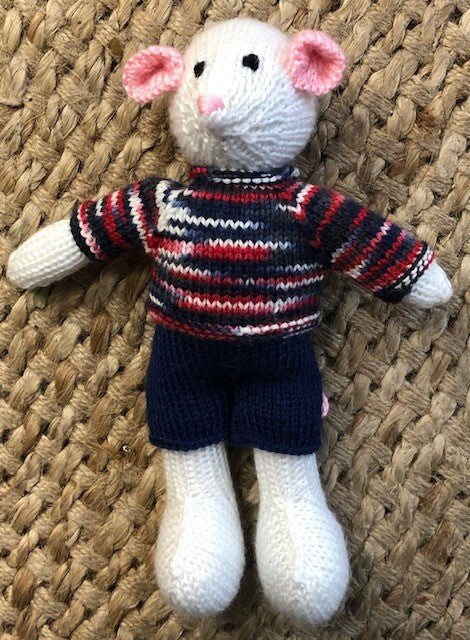 Hand knitted Mouse- Boy