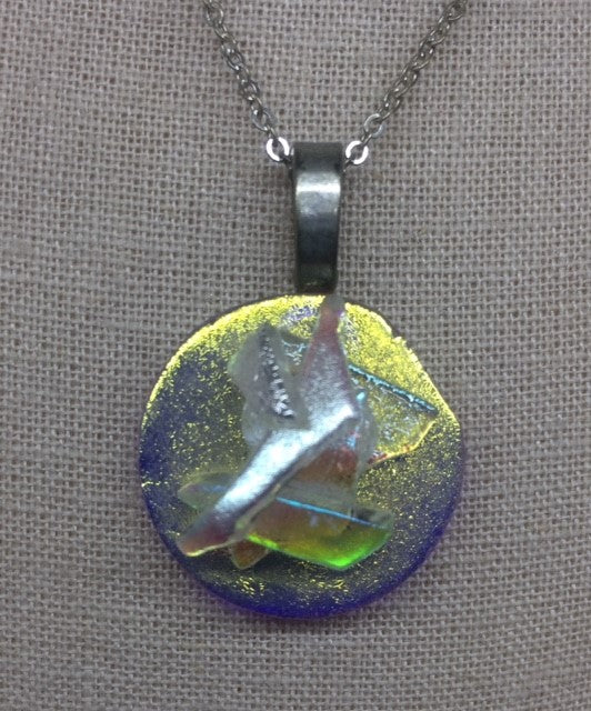Night Simmers Pendant on Silver Plated