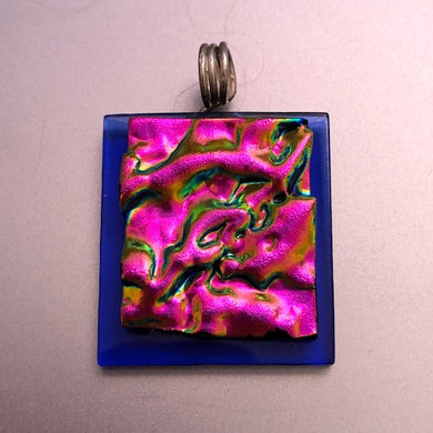 Sterling Silver Dichoric Glass Pendant