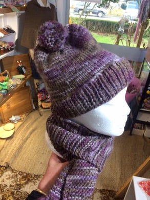 Scarf & Bennie Set - Purple