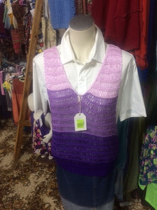 Knitted Vest - Purple