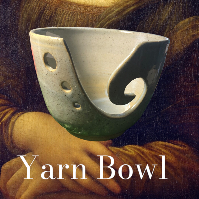 Ceramic Yarn Bow;ls - beige & White
