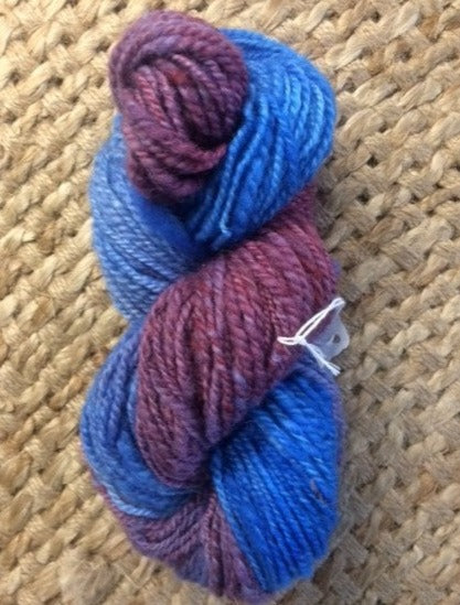 Hand Spun & Hand Dyed Wool - Merino Cross Hanks